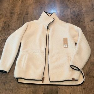 Women's Cream Fleece Jacket